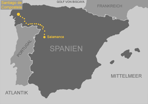 Spanienkarte - Tour 1999