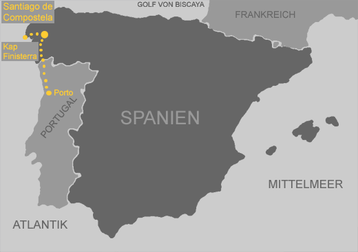 Spanienkarte - Tour 2009